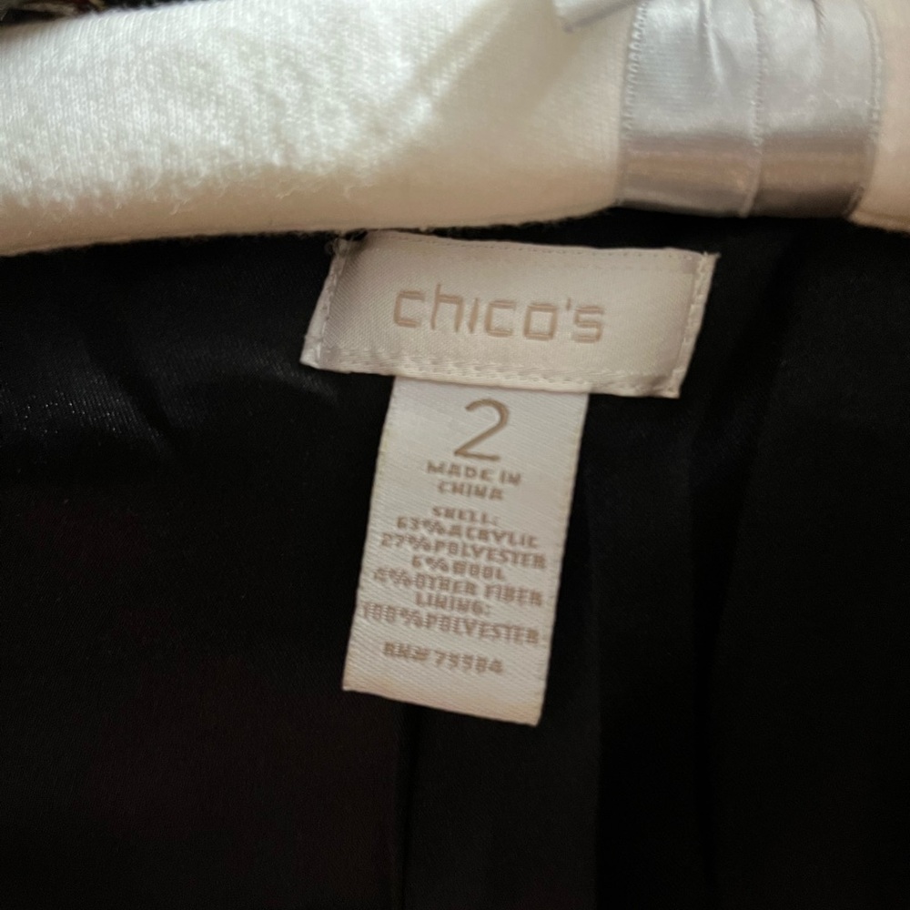 Chico's Black and Red Tweed Blazer - Picture 3 of 4
